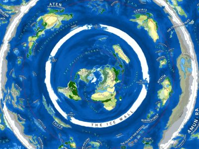 flat earth world map